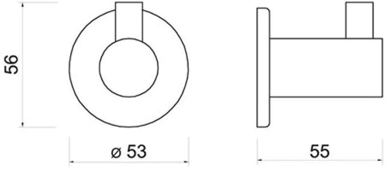 Άγκιστρο Μπάνιου Μονό Ferro Ciriculus Gun Metal PVD (ASM05GM)