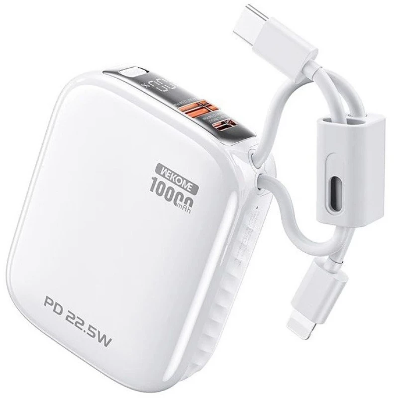 Wekome F97 Power Bank 10.000mAh 22.5W Fast Charge Λευκό
