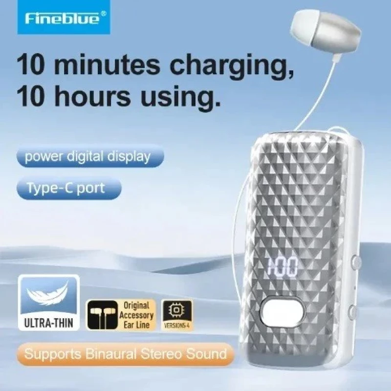 Fineblue F588 In-ear Bluetooth Handsfree Ακουστικό Κόκκινο