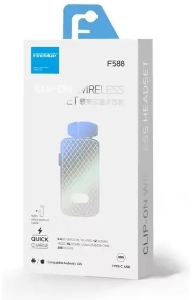 Fineblue F588 In-ear Bluetooth Handsfree Ακουστικό Κόκκινο