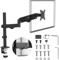 Maclean monitor mount, gas spring, 17"-32", 2-10kg, black, MC-135