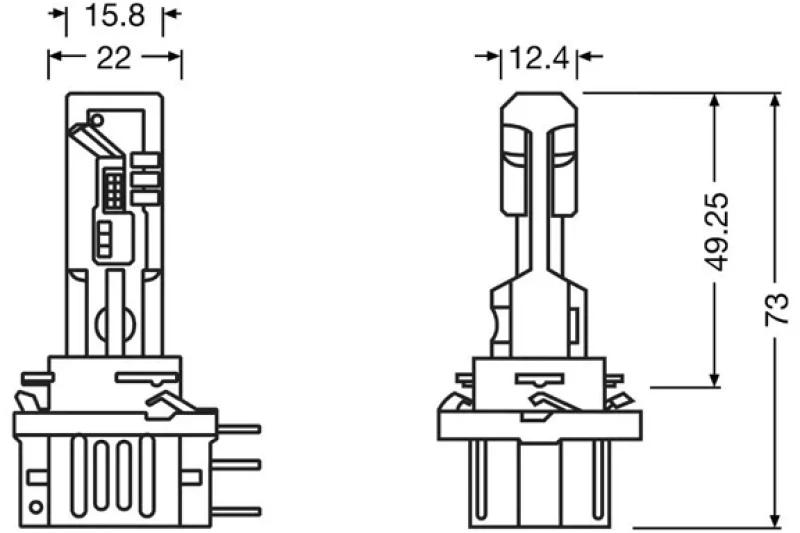 LIGHT LED EASY H15 12V 23W 2PCS