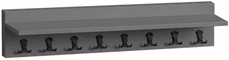 Κρεμάστρα τοίχου Vettini χρώμα ανθρακί 100x12x20εκ.