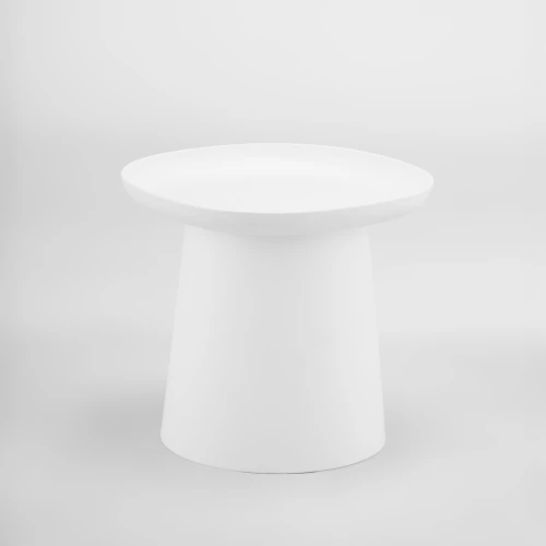 PLATE COFFEE TABLE ΛΕΥΚΟ 50x50x47.5cm
