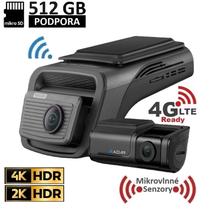 Thinkware U3000PRO 2CH Dash Cam 4K+2K, HDR, WiFi, GPS, BT, microwave sensors  U3000PRO 2CH