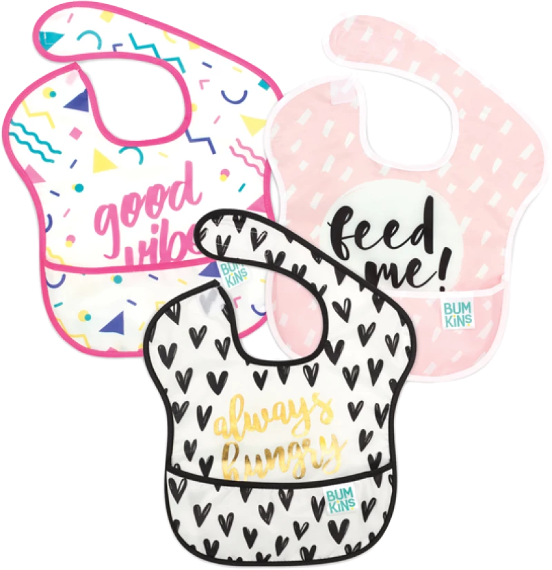 Αδιάβροχη σαλιάρα Superbib 3τμχ Superbib Girl Quotes, Bumkins