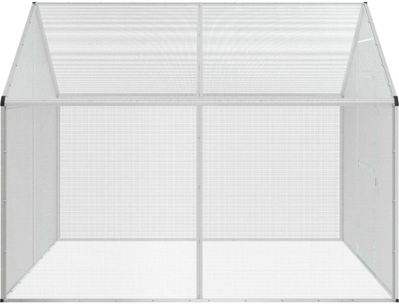 vidaXL Κλουβί Πουλιών Ασημί 181,5 x 221 x 173,5 εκ