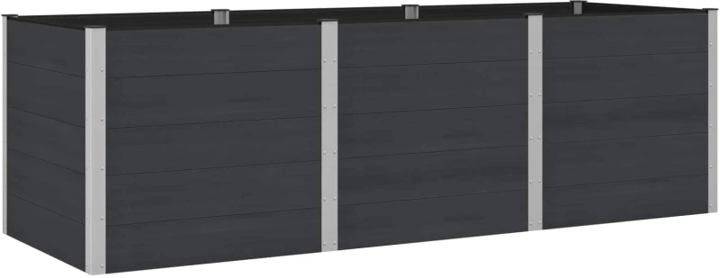 vidaXL Υπερυψωμένη Ζαρντινιέρα Μαύρο 300 x 100 x 91 cm