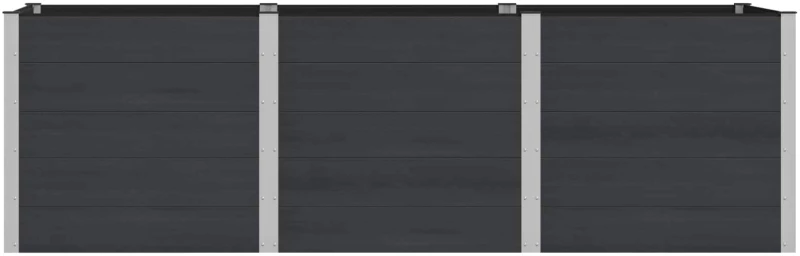 vidaXL Υπερυψωμένη Ζαρντινιέρα Μαύρο 300 x 100 x 91 cm