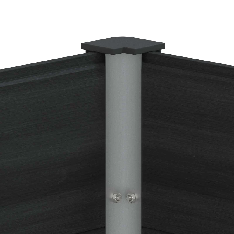 vidaXL Υπερυψωμένη Ζαρντινιέρα Μαύρο 300 x 100 x 91 cm