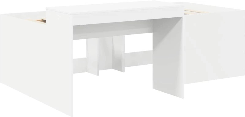 vidaXL Κρεβάτι με Τούνελ 4 pcs Καρυδί και Μπλε Επεξεργασμένο Ξύλο