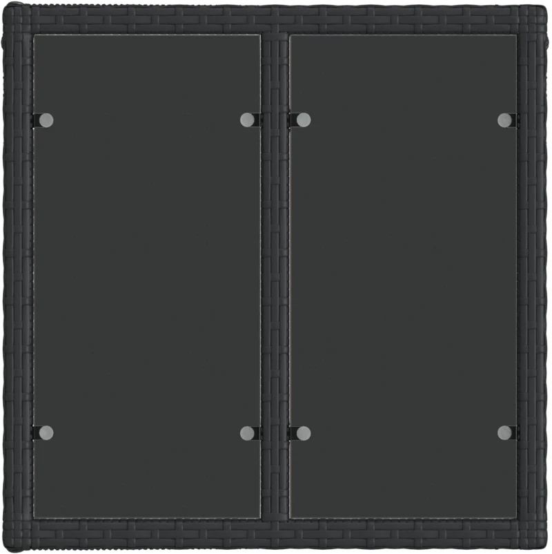 vidaXL Σετ Καναπέ Κήπου 5 pcs Μαύρο και Κρεμ Λευκό συνθετικό ρατάν