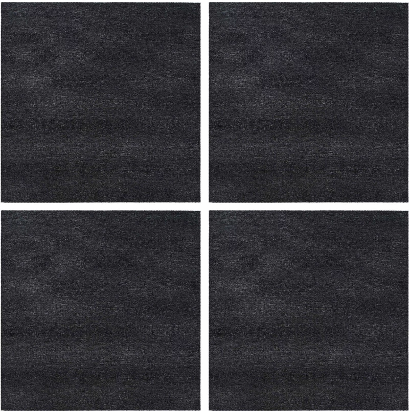 vidaXL Πλακάκι Χαλιού Σκούρο Γκρι 50 x 50 cm 4 pcs