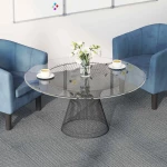 vidaXL Πλακάκι Χαλιού Ανοιχτό γκρι με ρίγες 50 x 50 cm 20 pcs