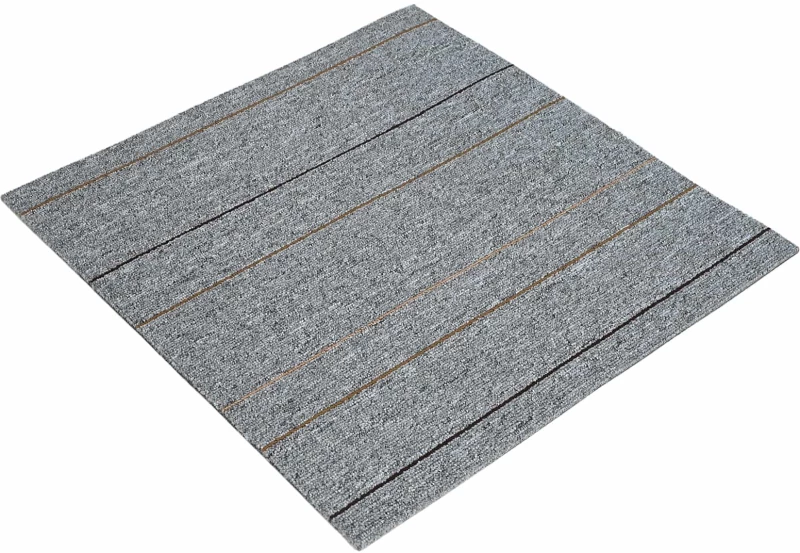 vidaXL Πλακάκι Χαλιού Ανοιχτό γκρι με ρίγες 50 x 50 cm 20 pcs
