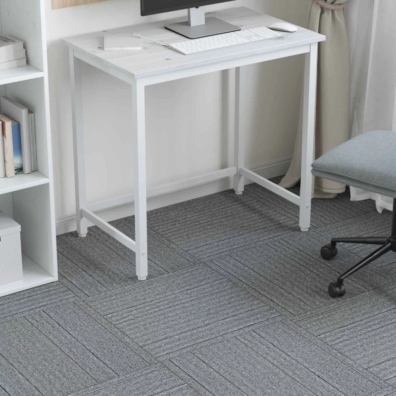vidaXL Πλακάκι Χαλιού Ανοιχτό γκρι με ρίγες 50 x 50 cm 20 pcs