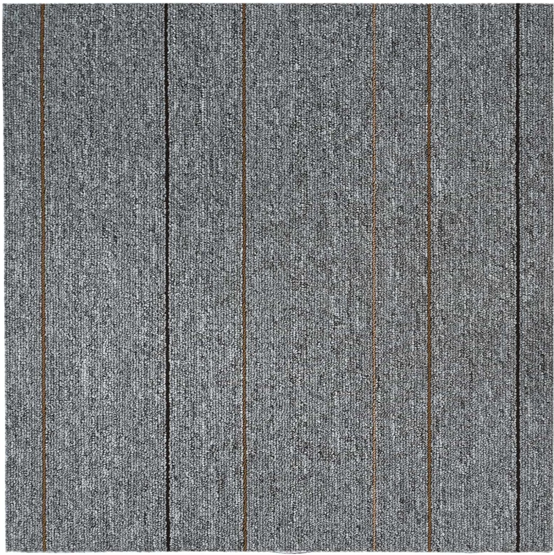 vidaXL Πλακάκι Χαλιού Ανοιχτό γκρι με ρίγες 50 x 50 cm 20 pcs