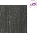 vidaXL Πλακάκι Χαλιού Ριγέ Ανοιχτό Πράσινο 50 x 50 cm 20 pcs