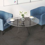 vidaXL Πλακάκι Χαλιού Ριγέ Σκούρο Καφέ 50 x 50 cm 36 pcs