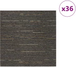 vidaXL Πλακάκι Χαλιού Ριγέ ανοιχτό καφέ 50 x 50 cm 36 pcs