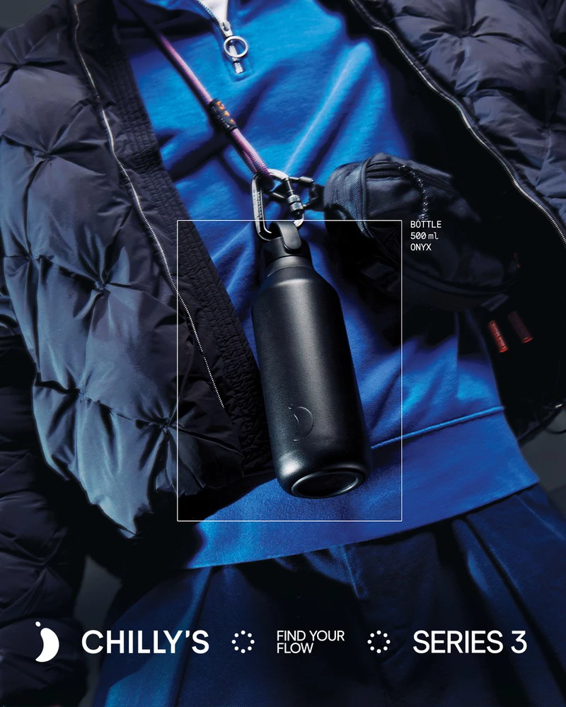 Chillys Θερμός Για Υγρά S3 Onyx Black 1L