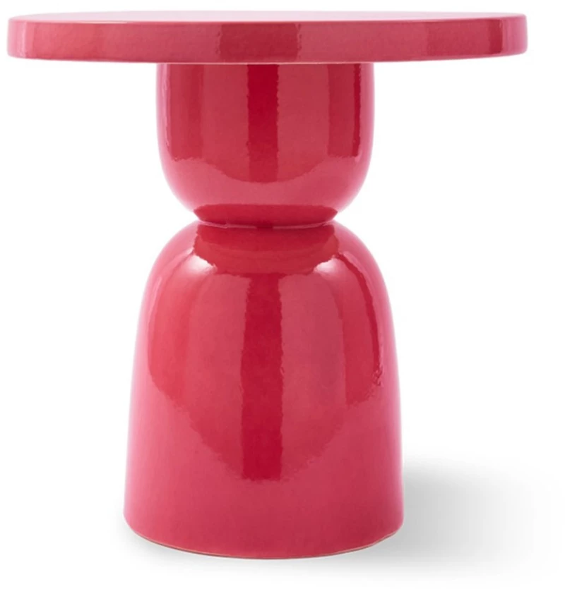 Τραπεζάκι Βοηθητικό Pawn 240-070-003 Φ40x40cm Light Pink