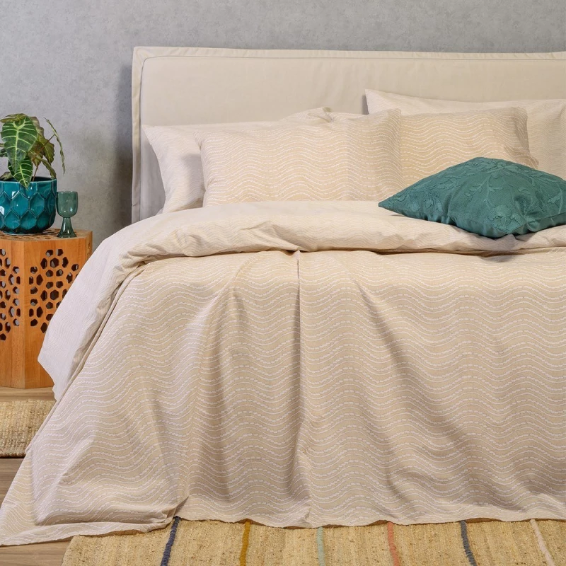 Παπλωματοθήκη Maverick Beige Melinen Μονό 165x245cm 100% Βαμβάκι