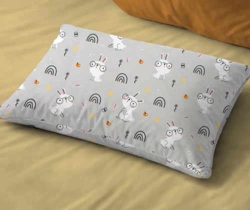 Μαξιλαροθήκη Παιδική 50x70 Rabbit Garden 586 Grey Dimcol