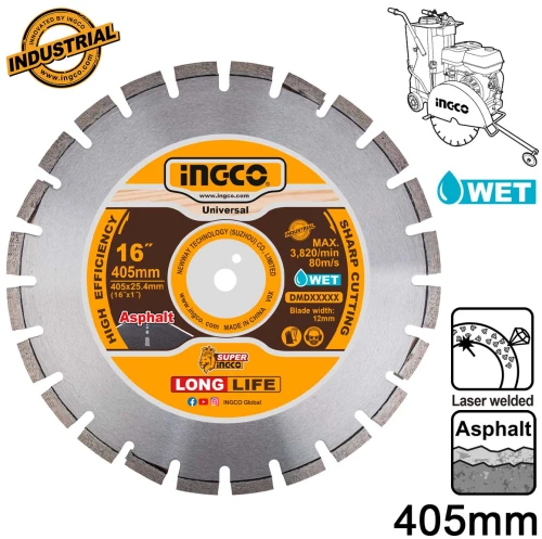 Διαμαντόδισκος Ασφάλτου Φ405x25.4x12mm - INGCO