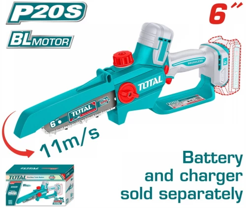 Total TGSLI2066 Κλαδευτικό Αλυσοπρίονο Μπαταρίας Solo Brushless 20V 1.9kg με Λάμα 15.24cm