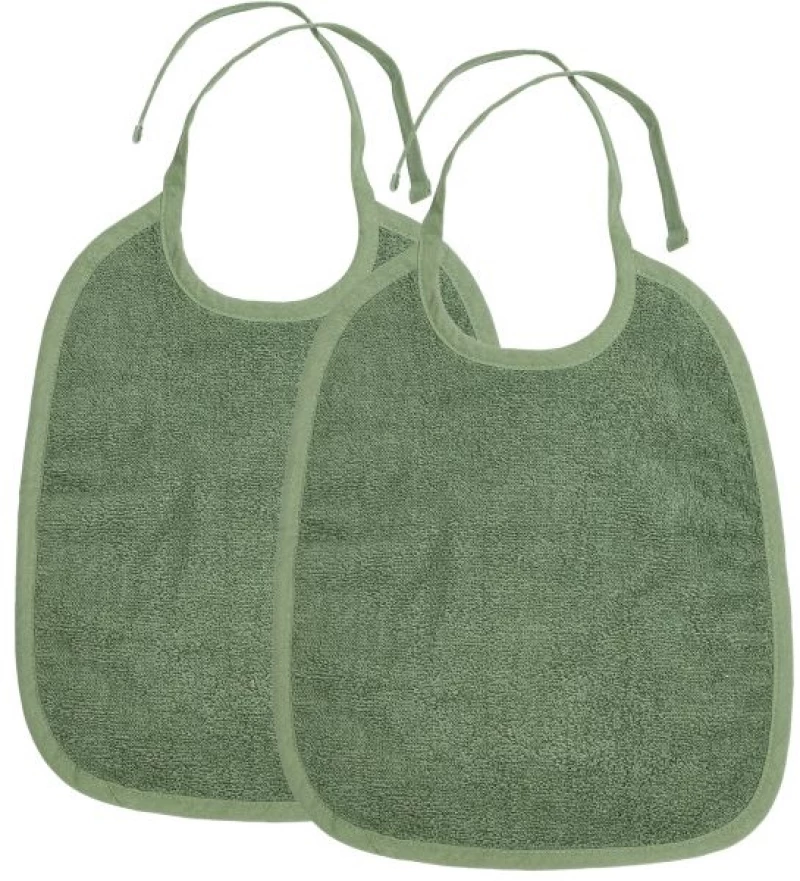 Meyco Σετ 2 Βαμβακερές Σαλιάρες Forest Green