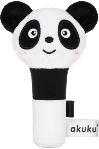 Βελούδινη Κουδουνίστρα Squeaker Panda