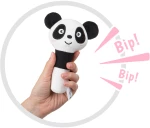 Βελούδινη Κουδουνίστρα Squeaker Panda