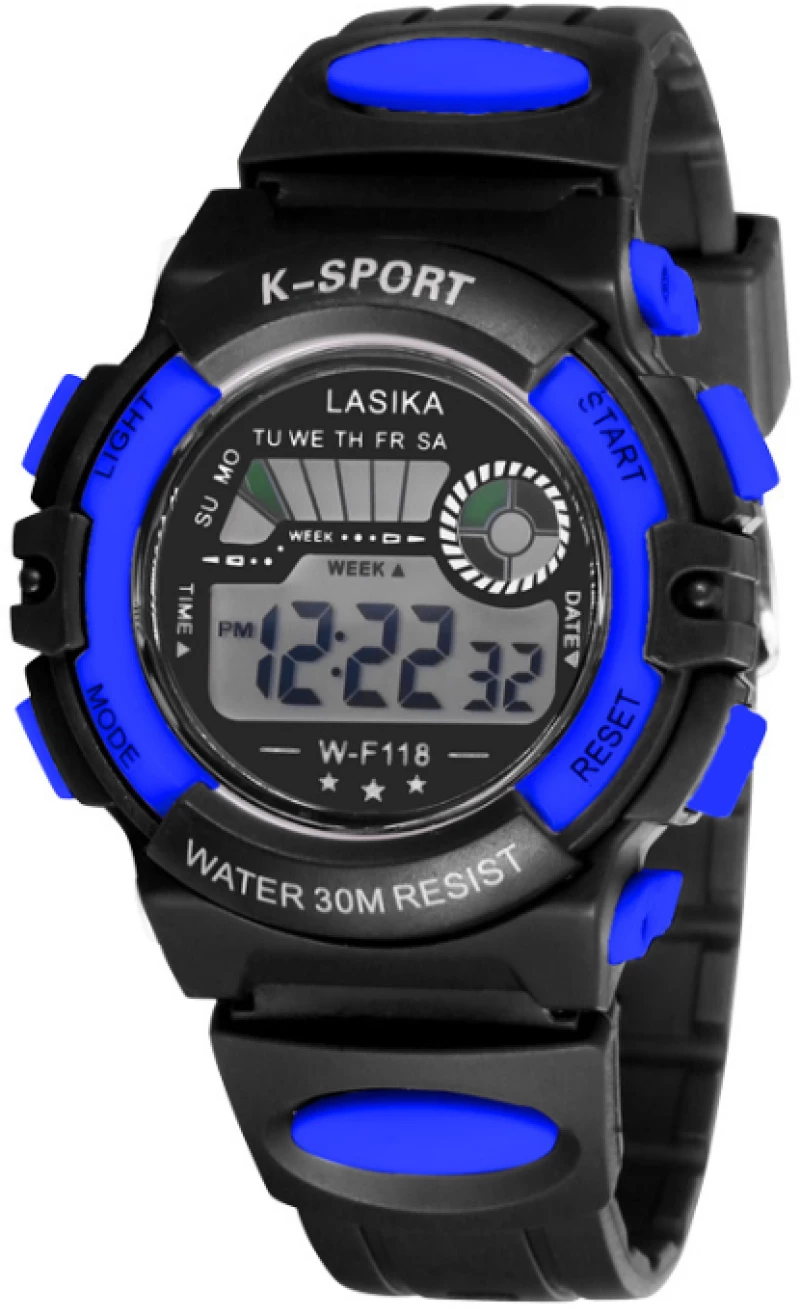 Παιδικό ψηφιακό ρολόι χειρός - WF118 - Lasika - 115145 - Black/Blue
