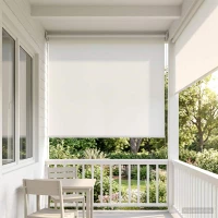 vidaXL Ρολό Κουρτίνα UV Προστασία Λευκό 120 x 140 cm Πολυεστέρας