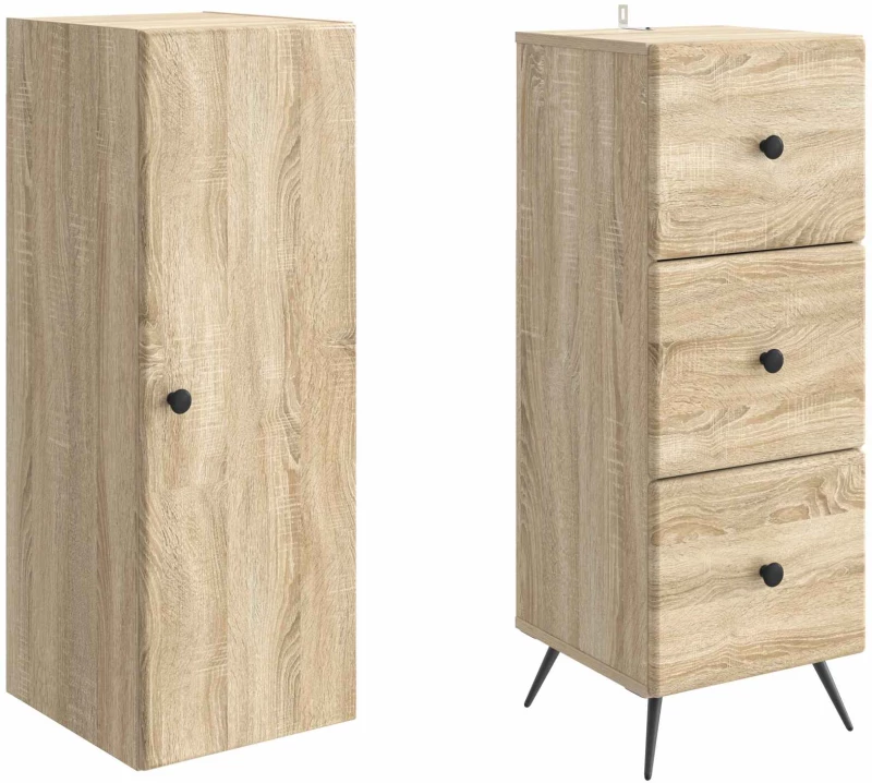 vidaXL Σέτ Ντουλαπιών 2 pcs Sonoma Δρυς 34,5 x 34,5 x 90 εκ.