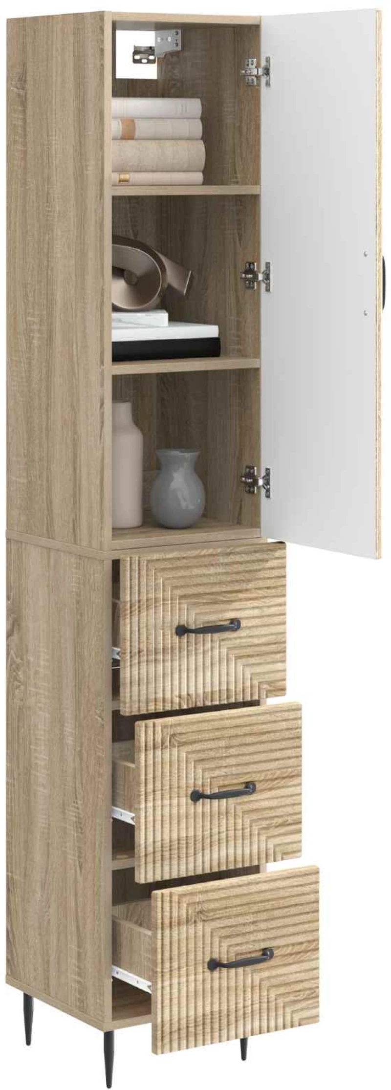 vidaXL Σέτ Ντουλαπιών 2 pcs Sonoma Δρυς 33 x 34,5 x 90 εκ