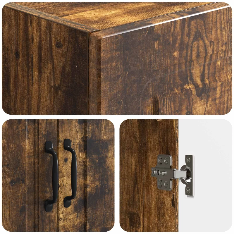 vidaXL Σέτ Ντουλαπιών 2 pcs Καπνισμένο Ξύλο Δρυός Επεξεργασμένο Ξύλο