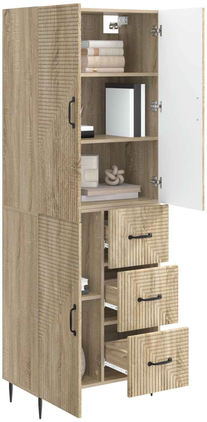 vidaXL Σέτ Ντουλαπιών 2 pcs Sonoma Δρυς 66 x 34,5 x 89,5 εκ