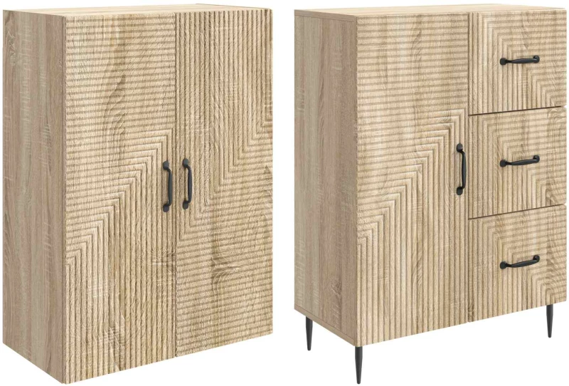 vidaXL Σέτ Ντουλαπιών 2 pcs Sonoma Δρυς 66 x 34,5 x 89,5 εκ
