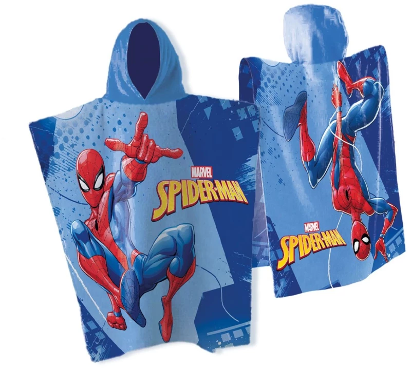 Πόντσο Θαλάσσης Spiderman 538 Sky Blue 50x100 Quick Dry Marvel Dimcol