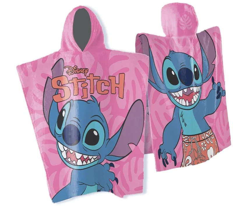 Πόντσο Θαλάσσης Quick Dry Disney Home Lilo & Stitch 556 50X100 Pink 100% Microfiber - One size