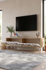 Stewehome Μοντέρνο έπιπλο τηλεόρασης με πόρτα και αποθηκευτικό χώρο 120x30x41 cm
