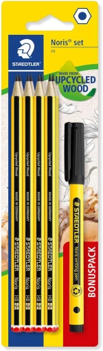 STAEDTLER σετ ξύλινα μολύβια με στυλό Noris 120-SBK8P2  εξάγωνα  ΗB  9τμχ