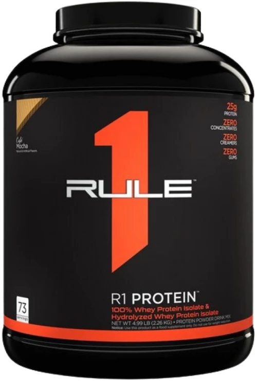 Rule1 R1 Protein | 100% Whey Isolate & Whey Hydrolysate [2196-2280 Γραμμάρια] Καφέ μόκα