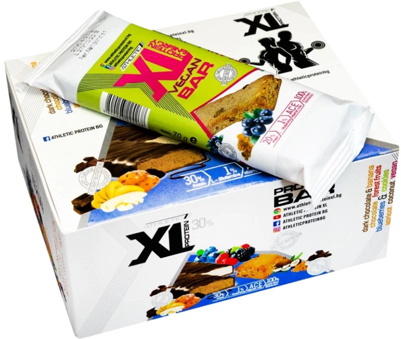 XL Athletic Protein XL Vegan Bar [8 x 70 Γραμμάρια] Μυρτίλος