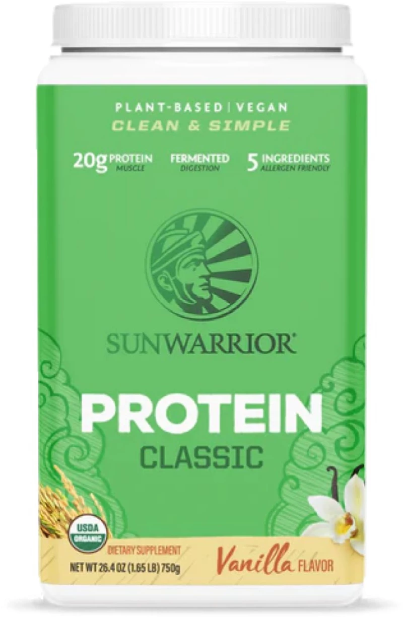 Sunwarrior Classic Protein Powder | Organic Fermented Brown Rice [750 Γραμμάρια] Βανίλια