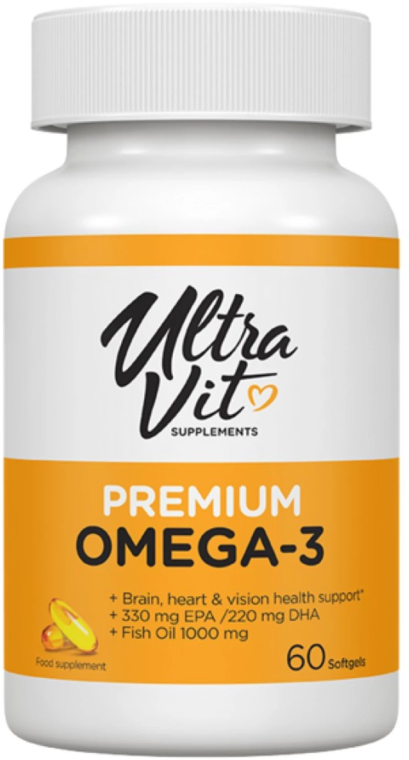 UltraVit by VPLab Premium Omega-3 1000 mg [60 Softgels]