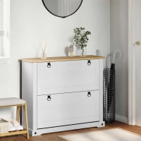 Ντουλάπα Παπουτσιών με ράφι Corona Λευκό 99 x 32 x 85 εκ. |42024953
