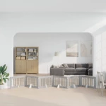 Πύλη Σκύλου με Στηρίγματα 6 pcs Γκρι Sonoma 100 x 60 cm |892124